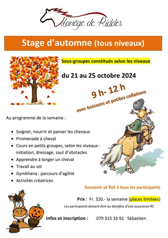 Stages d automne 24